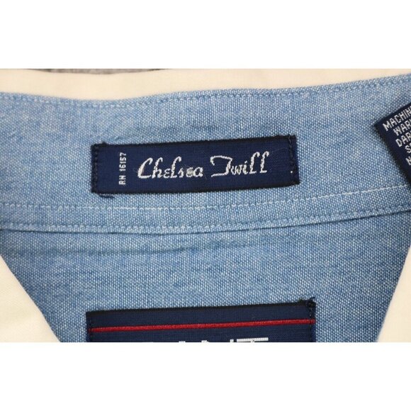 Gant Chelsea Twill Men's Vintage Long Sleeve Button Up Shirt-Size XL-Y2K - Picture 6 of 10